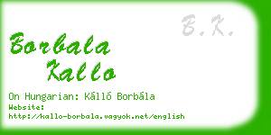 borbala kallo business card